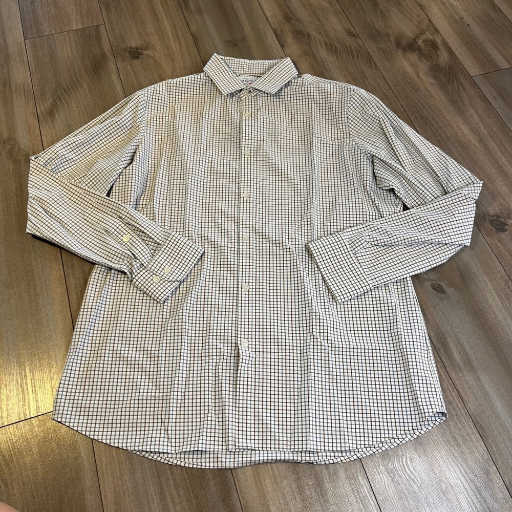 Mizzen + Main Mens‎ Plaid Leeward Collection Dress Shirt Men XXL Bin O-29